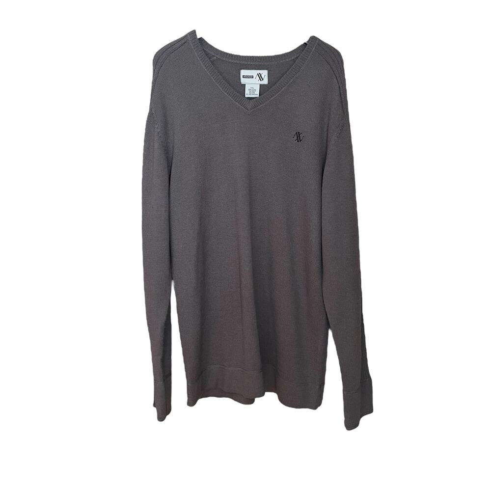 Atwater Mens XXL Wool Blend Pullover Sweater Gray Long Sleeve Knit